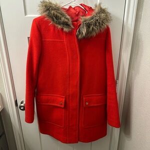 J.Crew factory red vail parka size 6